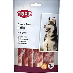 Ласощі для собак Trixie Denta Fun Chewing Rolls Паличка для чищення зубів з качкою 12 см 80 г 10 шт.