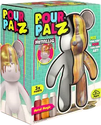 Pour Palz Набір для творчості Флюїд Арт - Ведмедик "Магія металіку" S3 Metallic ToyMonster Art.GS-G25021 - мініатюра 7
