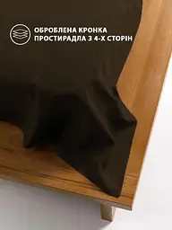 Комплект постільної білизни Good-Dream Сатин Chocolate євро коричневий (GDSCBS200220) - мініатюра 3