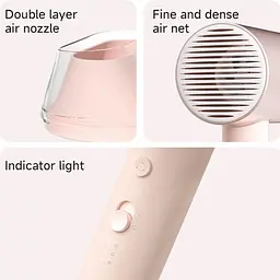 Фен Doco AN002 Dual Negative Ion Hair Dryer Pink (рожевий) - мініатюра 5