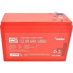 Акумулятор Merlion LiFePO4 12V [12,8V/6Ah/76,8Wh] [LFP12.8-6US] [152855]