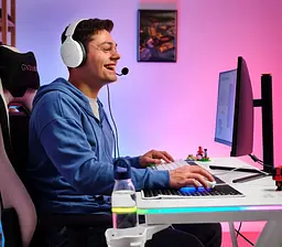 Trust Стіл GXT 709W LUMINUS, (120х74см), RGB, білий - мініатюра 3
