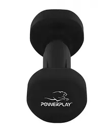 Гантель вінілова PowerPlay 4125 Achilles 2 кг Чорна 1 шт (PP_4125_2kg) - мініатюра 2