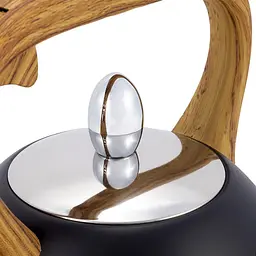 Чайник Whistling Kettle Black із нержавіючої сталі зі свистком Kamille 20 см kuh0006800 - мініатюра 5