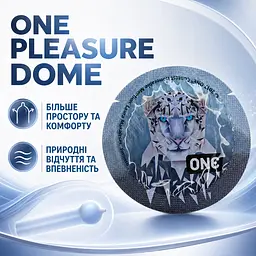 Презервативи ONE Pleasure Dome 15 ШТ, гладкі латексні з розширеною голівкою, тонкі презервативи для більшого комфорту - мініатюра 5