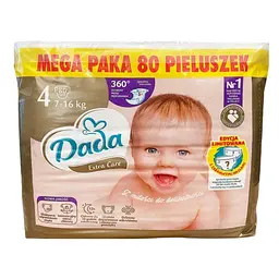 Підгузки Dada Extra Care 4 MAXI JUMBO BAG 7–16 кг 80 шт (ExtraCare4Jumbo80)
