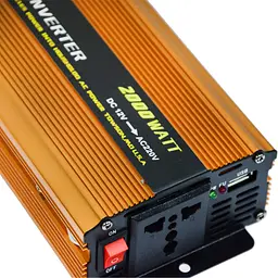 Інвертор автомобільний перетворювач напруги в машину DC12V-AC220V 2000W Inverter 5 CORE SC-2000VA - мініатюра 6