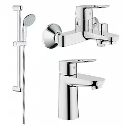 Набір змішувачів для ванни Grohe BauLoop 123214S, Хром