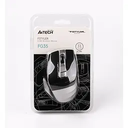 Миша бездротова A4Tech Fstyler FG35 (Grey), USB, колір чорний+сірий - мініатюра 6