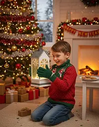 Новорічний нічник-ліхтар з ефектом метелика XMAS WDL-24074B (47704-10099_818) - мініатюра 7