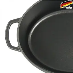 Гусятниця чавунна з кришкою KELA Calido (12474) 36х29х15 см 9,3 л чорна - мініатюра 3