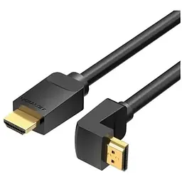 Кабель мультимедійний HDMI M to HDMI M 1.5m 90° corner black Vention (AAQBG)