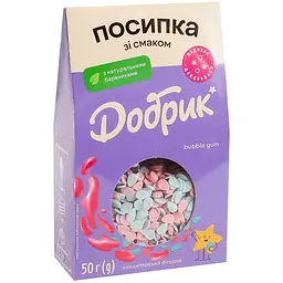 Посипка кондитерська фігурна Добрик Bubble gum 50 г - мініатюра 3