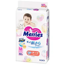 Підгузки Merries Розмір M (6-11 кг) 52 шт (4901301437716)