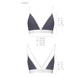 Спортивний топ з подвійними бретелями Passion PS007 TOP, темно-сірий - мініатюра 5