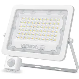 Прожектор Videx LED F2e 50W 5000K з датчиком руху та освітленості (VL-F2e505W-S) - мініатюра 3
