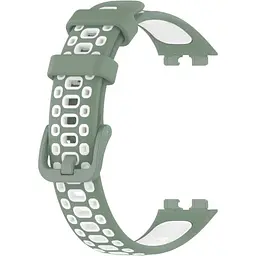 Ремінець DK CDK для Huawei Band 10 Silicone Sport Band Nike (016452) (light green / white)