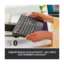 Клавіатура Logitech Signature K650 USB/Bluetooth UA Graphite (920-010945) - мініатюра 4