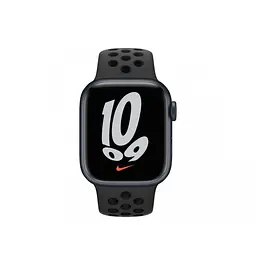 Смарт-годинник Apple Watch Nike Series 7 GPS 41 mm Midnight Aluminum Case w. Anthracite/Black Nike Sport Band (MKN43) - мініатюра 2