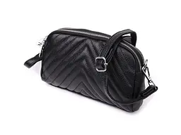 Сумка прошита трикутниками з натуральної шкіри Vintage 22х13х6,5 см sum0027518