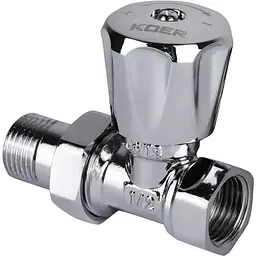 Вентиль Koer радіаторний хромований 1/2"x1/2" KR.903.CHR KR2822