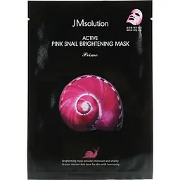 Тканинна маска з муцином равлика JMsolution Active Pink Snail Brightening Mask 30 мл - мініатюра 2