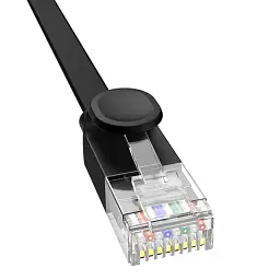 Кабель RJ45 Baseus High Speed CAT6 Gigabit Ethernet Cable (Flat Cable) 20m B00133205111-01 Black - мініатюра 3