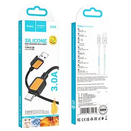 Дата кабель Hoco X108 Benefit USB to Type-C 3A (1m) Black - мініатюра 4