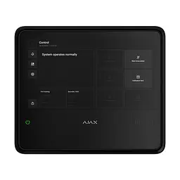 Бездротовий ППКП Ajax EN54 Fire Hub Jeweller Black з Wi-Fi, 2G/4G, Ethernet, підтримкою до 200 пристроїв та 40 пожежних зон (26-00635) - мініатюра 1