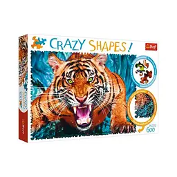 Пазли "Погляд тигра", 600 елементів 11110 Trefl Crazy Shapes (5900511111101)