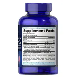 Глюкозамин и хондроитин Triple Strength Glucosamine, Chondroitin MSM 90 таблеток Puritan's Pride vit0006130 - миниатюра 2