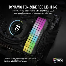 Модуль пам'яті Corsair DDR5 64GB (2x32) Vengeance 5600MHz RGB (CMH64GX5M2B5600Z40K) - мініатюра 4