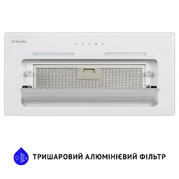 Витяжка повновбудовувана Minola HBI 6873 WH GLASS 1200 LED Line - мініатюра 4