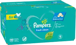 Дитячі вологі серветки Pampers Fresh Clean 480 шт. - мініатюра 3