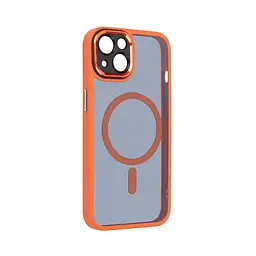 Чехол для Apple iPhone 13, Unit MagSafe SE, оранжевый, с защитой камеры, магсейф, противоударный, магнитный, панель-накладка с MagSafe, с поддержкой беспроводной зарядки, TPU+PC, защита всего корпуса, ударопрочный, ArmorStandart (ARM75377) - мініатюра 2
