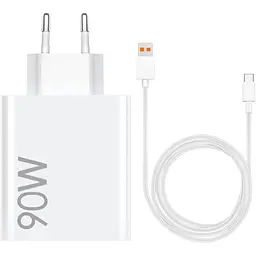 Мережевий зарядний пристрій Xiaomі 90W Charge Combo Type-A BHR07ZBEU White