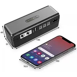 ДБЖ для роутерів Yepo Smart DC-UPS 10400mAh DC-5V/9V/12V - мініатюра 4