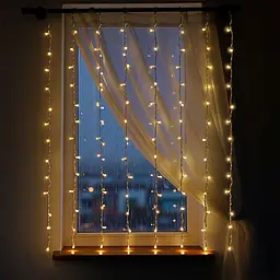 Гірлянда Штора 64 LED 1,5 х1,5 м, жовтий GarlandoPro ZWM1564LEDY - мініатюра 2