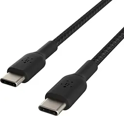 Кабель Belkin USB-C > USB-C заряджання/синхронізації 1м, 60Вт, Type-C, плетений, чорний teh0013650 - мініатюра 5
