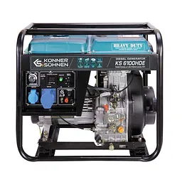 Генератор дизельний Konner&Sohnen KS 6100HDE (EURO V), 230В, 5.5/5.0кВт, електростартер, передстартовий підігрів, 107кг