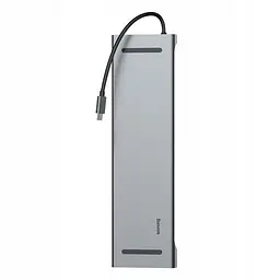 Мультипортовий адаптер USB Хаб Baseus Enjoyment Series Type-C Notebook PD/HDXiaomi*2/VGA/RJ45/SD/TF/USB*3/Adapter CATSX-G0G Dark Grey