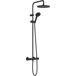 Душова система Hansgrohe Vernis Blend Showerpipe 240 1jet з термостатом Matt Black 26426670, Чорний матовий