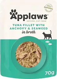 Вологий корм для кішок Applaws Tuna Fillet with Anchovy & Seaweed in Broth (тунець з анчоусами та водоростями в бульйоні)