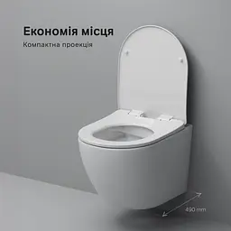 Унітаз підвісний безобідковий AM.PM X-Joy S з сидінням мікроліфт C85A1703SC - мініатюра 7