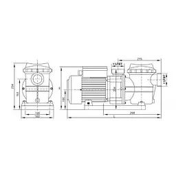 Насос Bridge 0,37 кВт, 9.5 куб.м/год при 5 м, 220В, 0,5HP - мініатюра 3