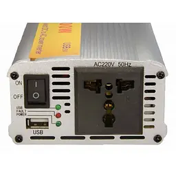 Автомобільний інвертор XPRO STRUM12 AR перетворювач 12V-220V із вбудованим захистом від зниженої та підвищеної напруги живлення 1000W (648_528) - мініатюра 2