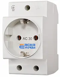 Розетка модульна з заземленням AC30 АСКО‑УКРЕМ (A0150010104) - мініатюра 2