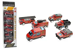 Набір іграшкових пожежних машинок металевих Alloy Car Model 0202-11