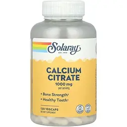 Амінокислота Calcium Citrate 1000 mg, 120 вегакапсул Solaray vit0004031