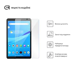 Захисне скло для планшета Lenovo Tab M8 HD TB-8505F/M8 FHD TB-8705F/M8 3rd Gen TB-8506F, Glass.CR, загартоване скло 9H, 2.5D, повне проклеювання, з олеофобним покриттям, проста установка та сумісність з чохлами всіх типів (Case friendly) - мініатюра 2